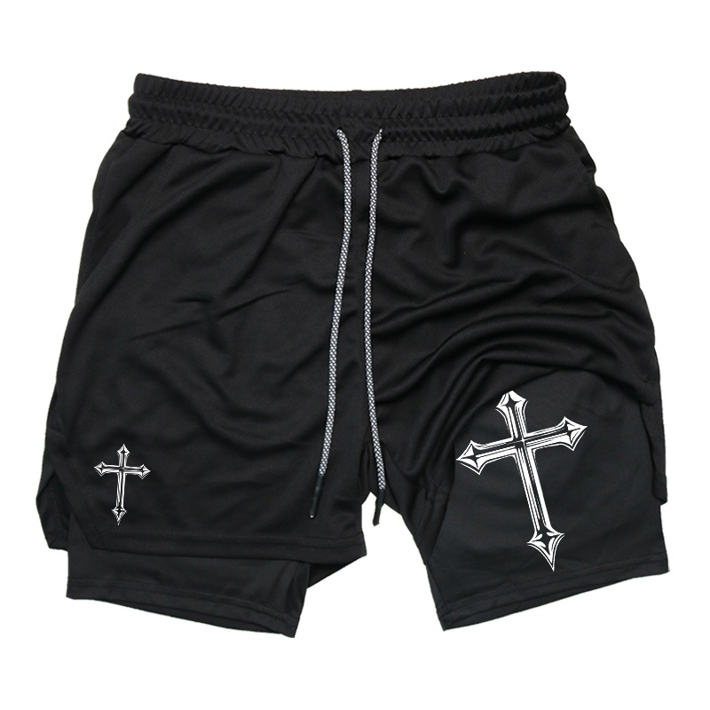 Crossfit Gym Gear - 크로스 프린트 2-in-1 남성용 운동 런닝