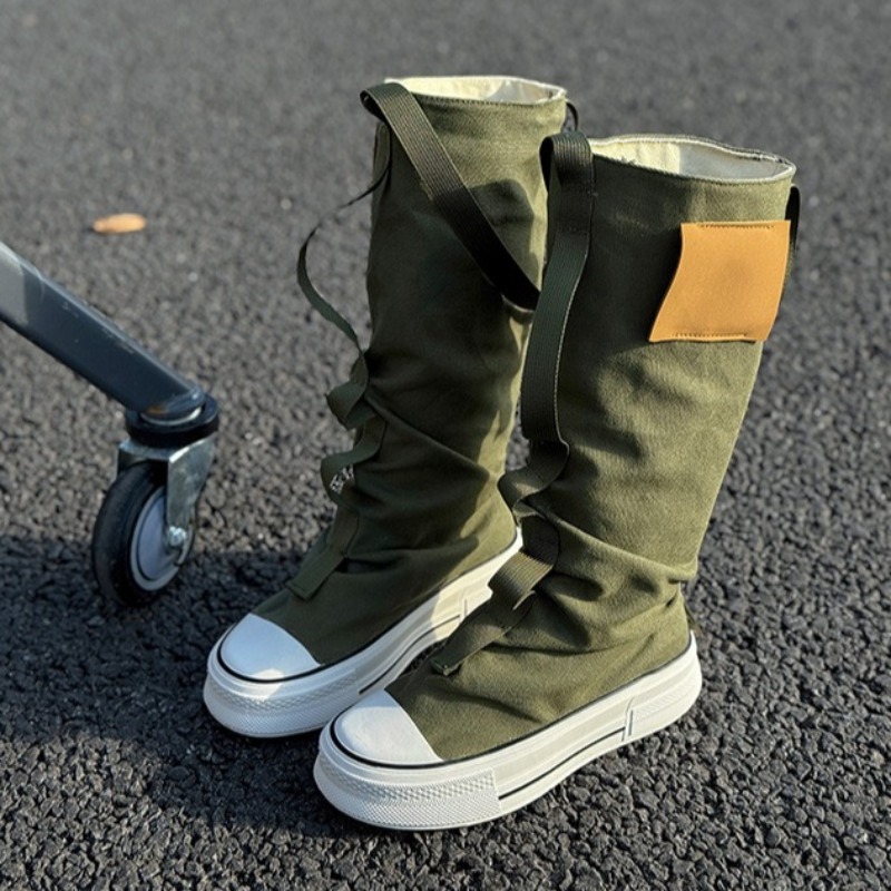 여성 부츠 패션 스태킹 디자이너 부츠 클래식 통기성 캔 - Crossfit Youtube 리뷰 및 가격